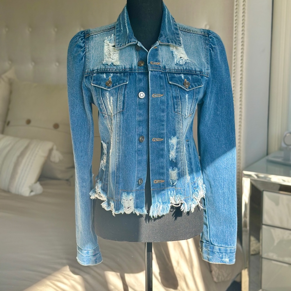 Distressed Blue Denim Jacket